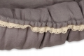 Gniazdko niemowlęce Prestige Linen 55x80 ciepły szary materacyk  