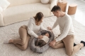 Gniazdko niemowlęce Prestige Linen 55x80 ciepły szary materacyk  