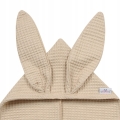 Okrycie kąpielowe 70x140 Bunny królik beżowe wafel ręcznik z kapturkiem 