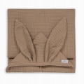 Okrycie kąpielowe 70x140 Bunny królik brązowe wafel ręcznik z kapturkiem 