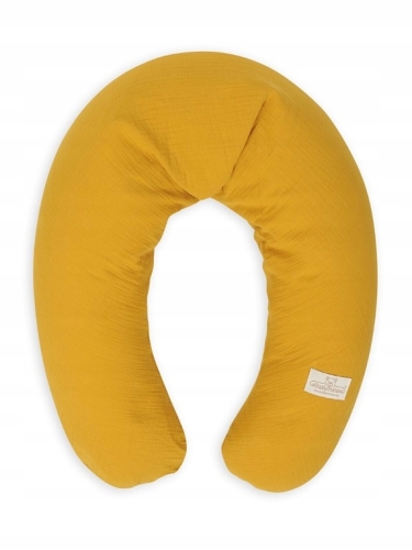 Poduszka pozycjonująca żółta/musztardowa 190 cm do karmienia ciążowa 