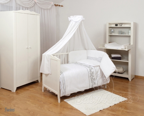Komplet pościeli niemowlęcej 100x135 3-cz. BIANCO Twins Bawełna