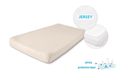 Podkład higieniczny Prześcieradło Nieprzemakalne 90x200x20 Jersey beżowe