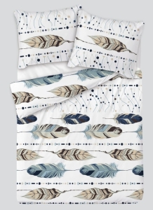 Pościel satynowa 140x200 Piórka