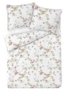 Pościel satynowa 140x200 Exlusive Kwiaty łączka kwietna