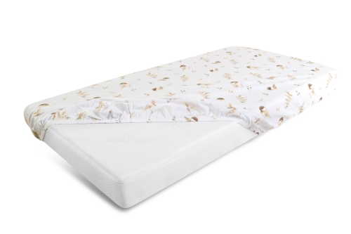 Prześcieradło BAWEŁNIANE druk z gumą 60x120x10