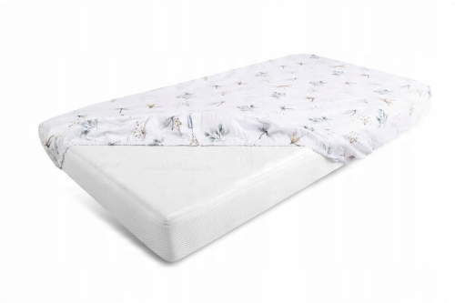 Prześcieradło BAWEŁNIANE druk z gumą 70x140x10 