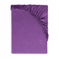 Prześcieradło Jersey z gumą 130/140x190/200 PREMIUM Fioletowe