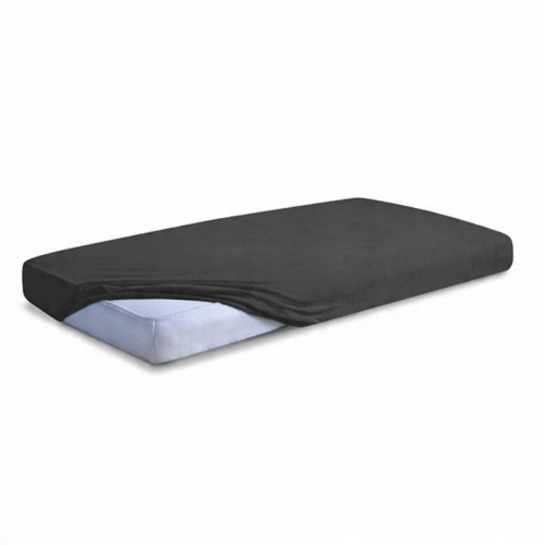  Prześcieradło Jersey z gumą 150/160x190/200 PREMIUM Ciemne Szare