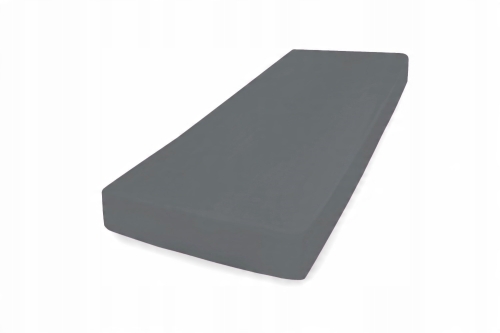 Prześcieradło Jersey z gumą 90/100x190/200 PREMIUM Grafitowe