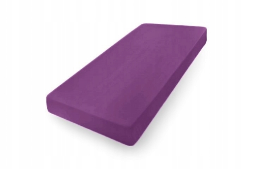  Prześcieradło Jersey z gumą 90/100x190/200 PREMIUM Fioletowe Lawendowe