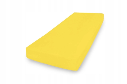  Prześcieradło Jersey z gumą 90/100x190/200 PREMIUM Żółte