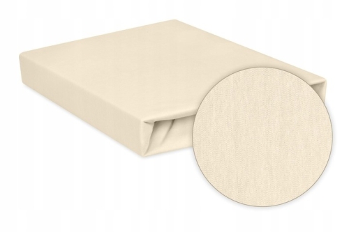  Prześcieradło Jersey z gumą 90x190/200x30 Beżowe PREMIUM