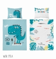 Pościel do łóżeczka bambusowa Dino T-rex 100x135 DETEXPOL  