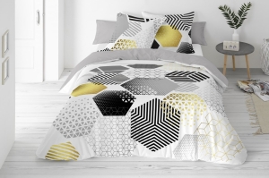 Pościel Satyna Bawełna PRESTIGE 220x200 Geometryczna
