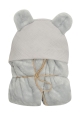 Kocyk KOALA MUSLIN z Kapturkiem 95x95 Jasny Szary