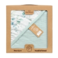 Kąpielowe okrycie niemowlęce 85x85 Muślinowe Miętowe