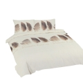 Pościel Bawełniana 160x200 UNIVERSAL Piórka Beżowa