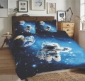 Pościel Bawełniana 160x200 UNIVERSAL Kosmos Astronauta
