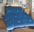 Pościel Bawełniana 220x200 UNIVERSAL Błękit nieba
