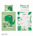 Pościel do łóżeczka bambusowa Dino T-rex 90x120 DETEXPOL   
