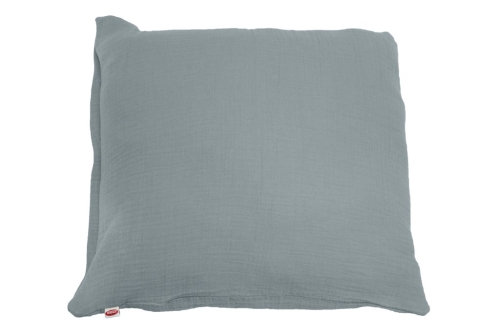 Poszewka 40x40 na jasiek Muślinowa na zamek Ciemna Szara