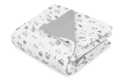 Kocyk 75x100 MUŚLIN DESIGN w pudełku 