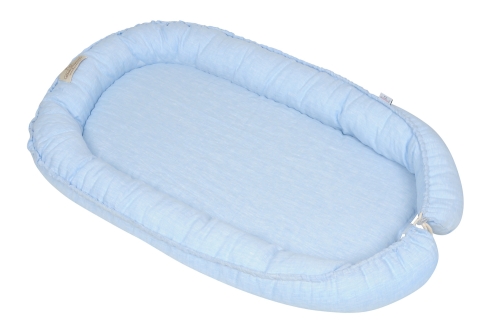 Materacyk Pozycjonujący PRESTIGE LINEN DESIGN 80x55 Len Błękitny