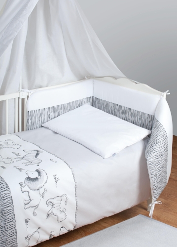 Komplet Pościeli Bawełnianej 2 Częściowej 100x135 Bianco Safari