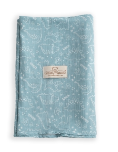 Kocyk-Otulacz MUSLIN DESIGN 80x120 w Dinozaury