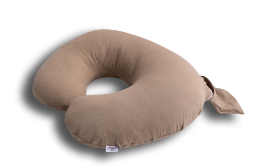 Poduszka Pozycjonująca Mini Relax Muślinowa dł. 150 Ciemna beżowa taupe