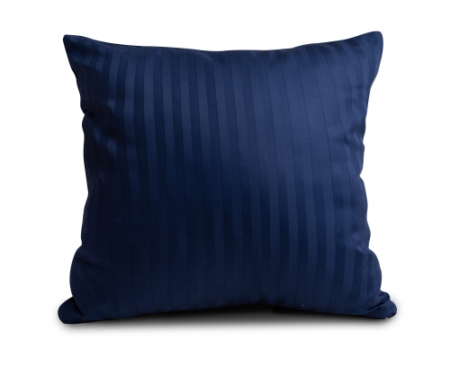 Poszewka z Adamaszku 40x40 paski 1 cm Granatowa