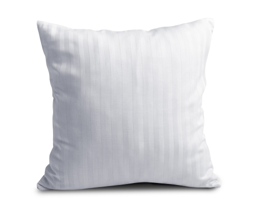Poszewka z Adamaszku 40x40 paski 1 cm Biała