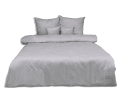 Posciel z Adamaszku 160x200 paski 1 cm Jasna Szara