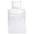 Pościel satynowa 140x200 jednobarwna GOLD LINE Biała
