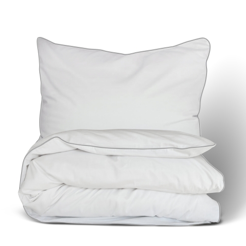 Pościel satynowa 140x200 jednobarwna GOLD LINE Biała