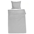 Pościel satynowa 140x200 jednobarwna GOLD LINE Szara