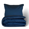 Pościel satynowa 140x200 jednobarwna GOLD LINE Granatowa