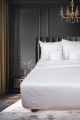Pościel satynowa 160x200 jednobarwna GOLD LINE Biała