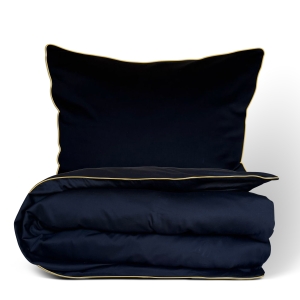 Pościel satynowa 160x200 jednobarwna GOLD LINE Czarna