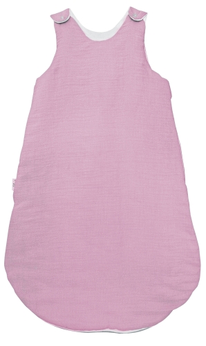 Śpiworek dziecięcy 80cm MUŚLIN SLEEP Pudrowy