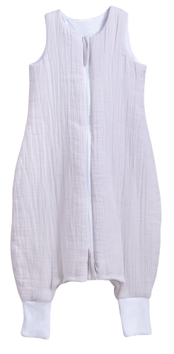 Śpiworek dziecięcy 95cm MUŚLIN TO GO z nogawkami Jasny Szary