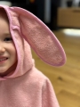 Kąpielowe okrycie niemowlęce 70x140 PONCHO JUNIOR Różowe