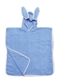 Kąpielowe okrycie niemowlęce 70x140 PONCHO JUNIOR Niebieskie