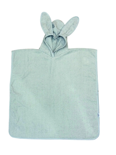 Kąpielowe okrycie niemowlęce 70x140 PONCHO JUNIOR Szare