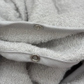 Kąpielowe okrycie niemowlęce 70x140 PONCHO JUNIOR Szare