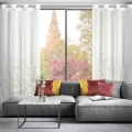 Firana gotowa 140x250 biała + złota na przelotkach