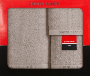 Komplet ręczników w pudełku Evi 3cz. beżowy 430g/m2 Pierre Cardin