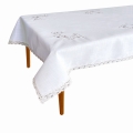  Beżowy bieżnik z haftem  140x240 Elegancki jak Len    