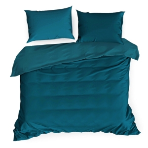 Pościel Satyna Bawełniana 160 x 200 Jednobarwna 3cz. Nova colour turkusowa